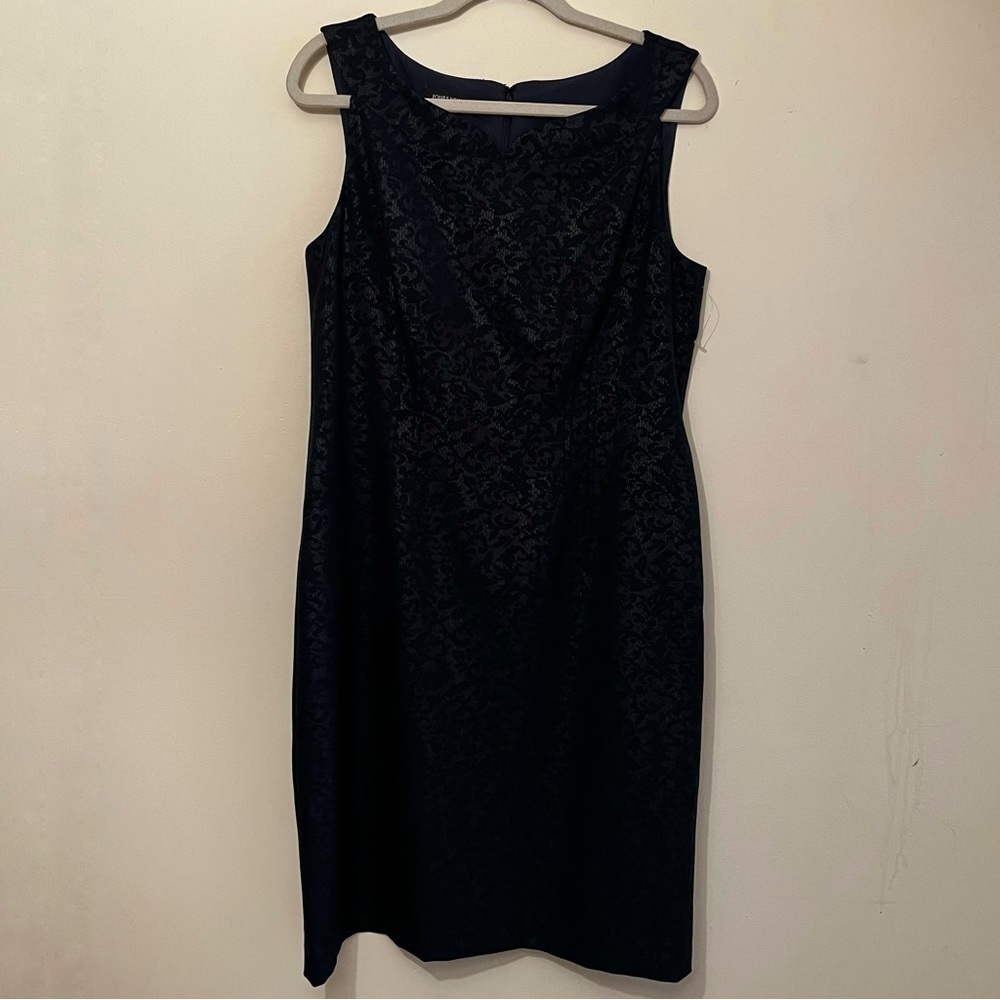 Jones New York Navy Sleeveless Dress